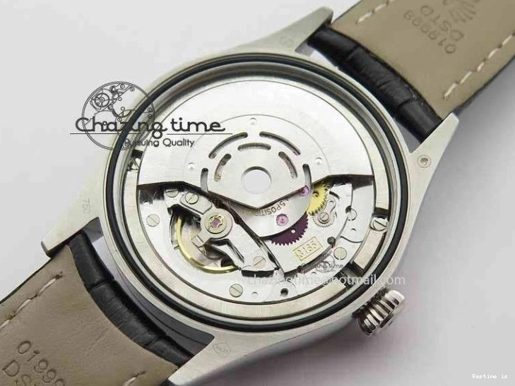 1223 Cellini Date VF Best Edition SS Black Dial Stick Markers On Black Leather Strap A Lightweight 3725